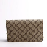 Gucci 790060 GG Supreme BI Color Wallet On Chain Pink/Light Blue/Beige Bag