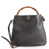 Gucci 746124 Diana Bamboo Shoulder Medium Black Bag