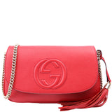 Gucci 336752 Soho Chain Crossbody Medium Red Bag