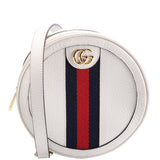 Gucci 598661 Ophidia Web Mini Round Backpack White Bag