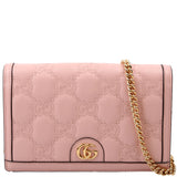 Gucci 723787 GG Matelasse Chain Wallet Pink Bag