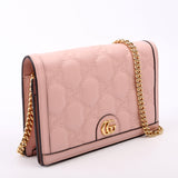 Gucci 723787 GG Matelasse Chain Wallet Pink Bag