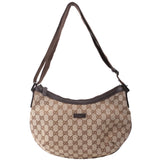 Gucci 181092 GG Canvas Half Moon Hobo Bag