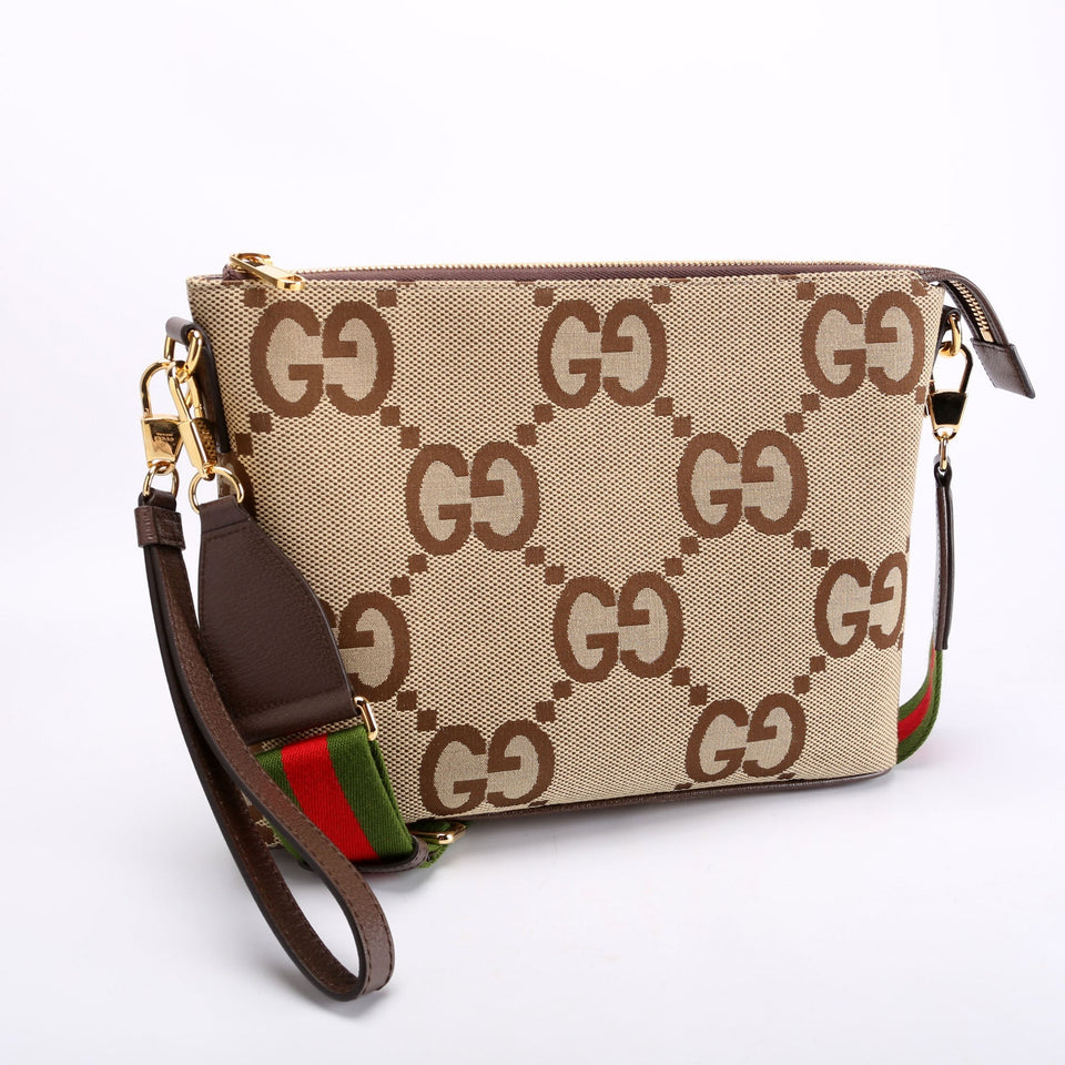 Gucci 699130 Jumbo GG Messenger Brown Bag
