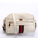 Gucci 517350 Web Leather Mini Ophidia White Bag