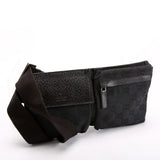 Gucci 162962 GG Canvas Mini Waist Black Bag