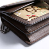 Gucci 400249 Dionysus Jumbo GG Canvas Flower Embossed Shoulder Small Bag