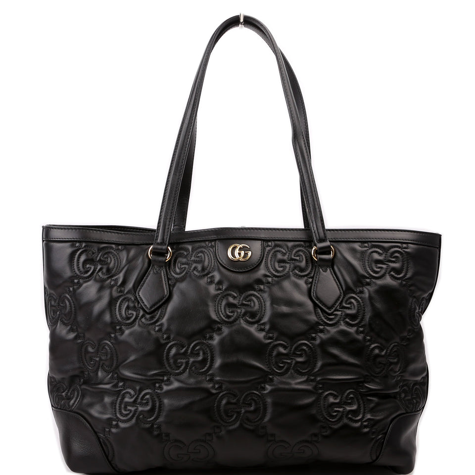 Gucci 631685 GG Matelasse Ophidia Tote Black Bag