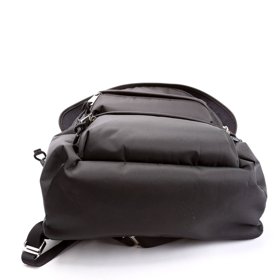 Gucci 800265 Logo Nylon Backpack Medium Black Bag