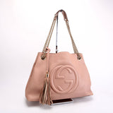 Gucci 308982 Soho Leather Shoulder Medium Tan Bag