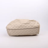Gucci 211944 Sukey GG Leather Medium Cream Bag