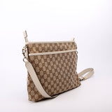 Gucci 388924 GG Canvas Crossbody White Bag