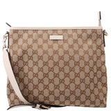 Gucci 388924 GG Canvas Crossbody White Bag