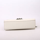 Gucci 409486 Padlock GG Leather Shoulder Medium White Bag