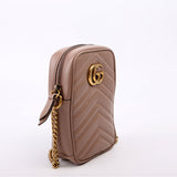 Gucci 598597 GG Marmont Mini Nude Bag