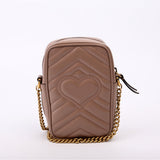 Gucci 598597 GG Marmont Mini Nude Bag
