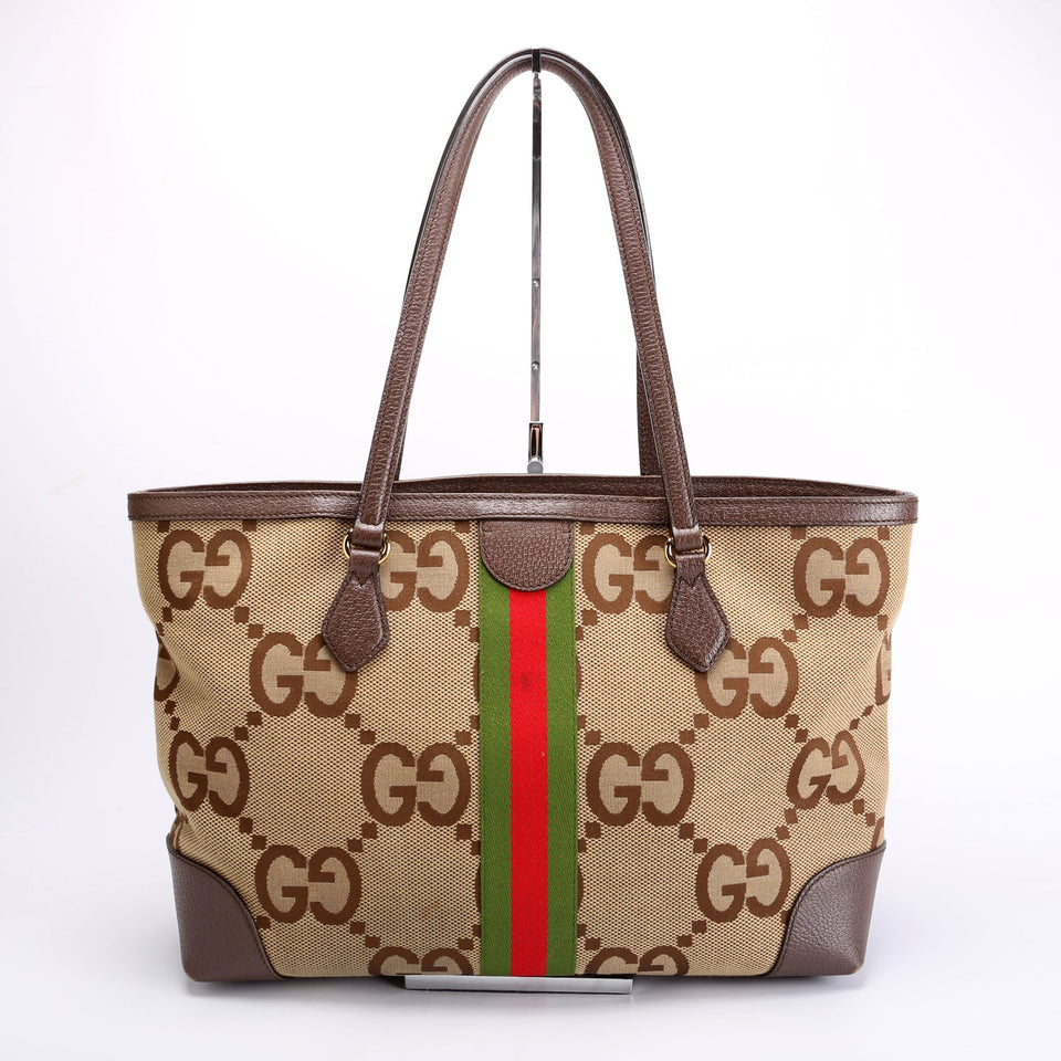 Gucci 631685 Jumbo GG Ophidia Tote Brown Bag
