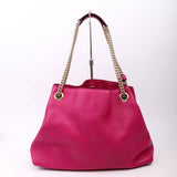 Gucci 308982 Soho Leather Shoulder Medium Magenta Bag