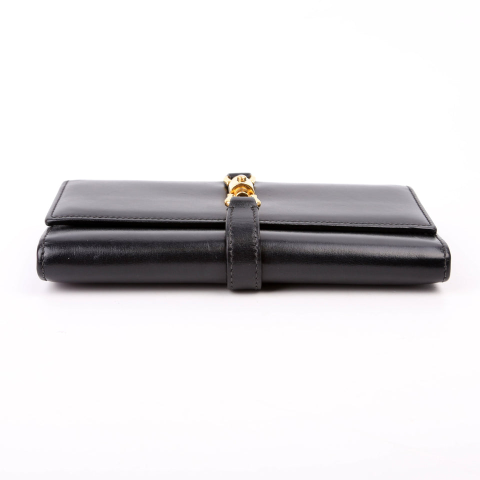 Gucci 652681 Jackie 1961 Chain Wallet Black Bag