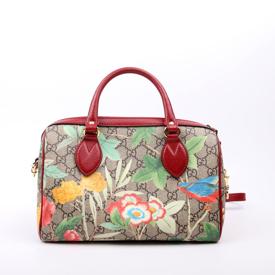 Gucci 409529 GG Tian Boston Small Red/Multicolor Bag