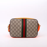 Gucci 699439 GG Supreme Ophidia Small Wristlet Crossbody Orange Bag