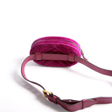 Gucci 476434 Marmont Velvet Belt Purple Bag
