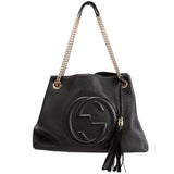 Gucci 536196 Soho Chain Tote Newer Black Bag