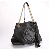 Gucci 536196 Soho Chain Tote Newer Black Bag