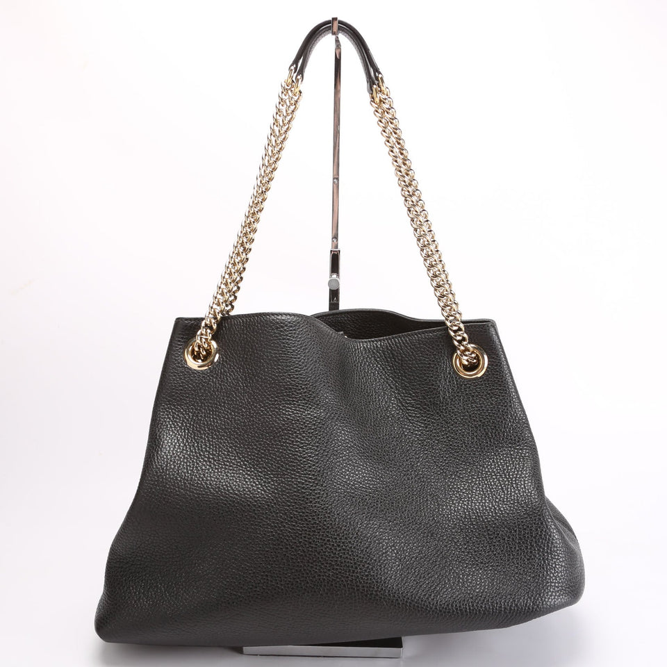 Gucci 536196 Soho Chain Tote Newer Black Bag