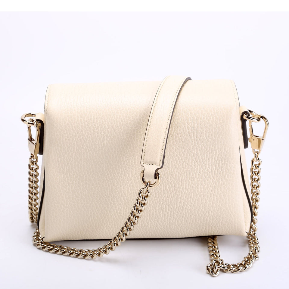 Gucci 607720 Interlock Small Crossbody Cream Bag
