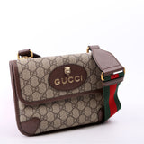 Gucci 501050 GG Supreme Neo Messenger Small Brown Bag