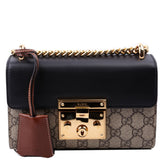 Gucci 409487 Padlock GG Supreme Small Black Bag