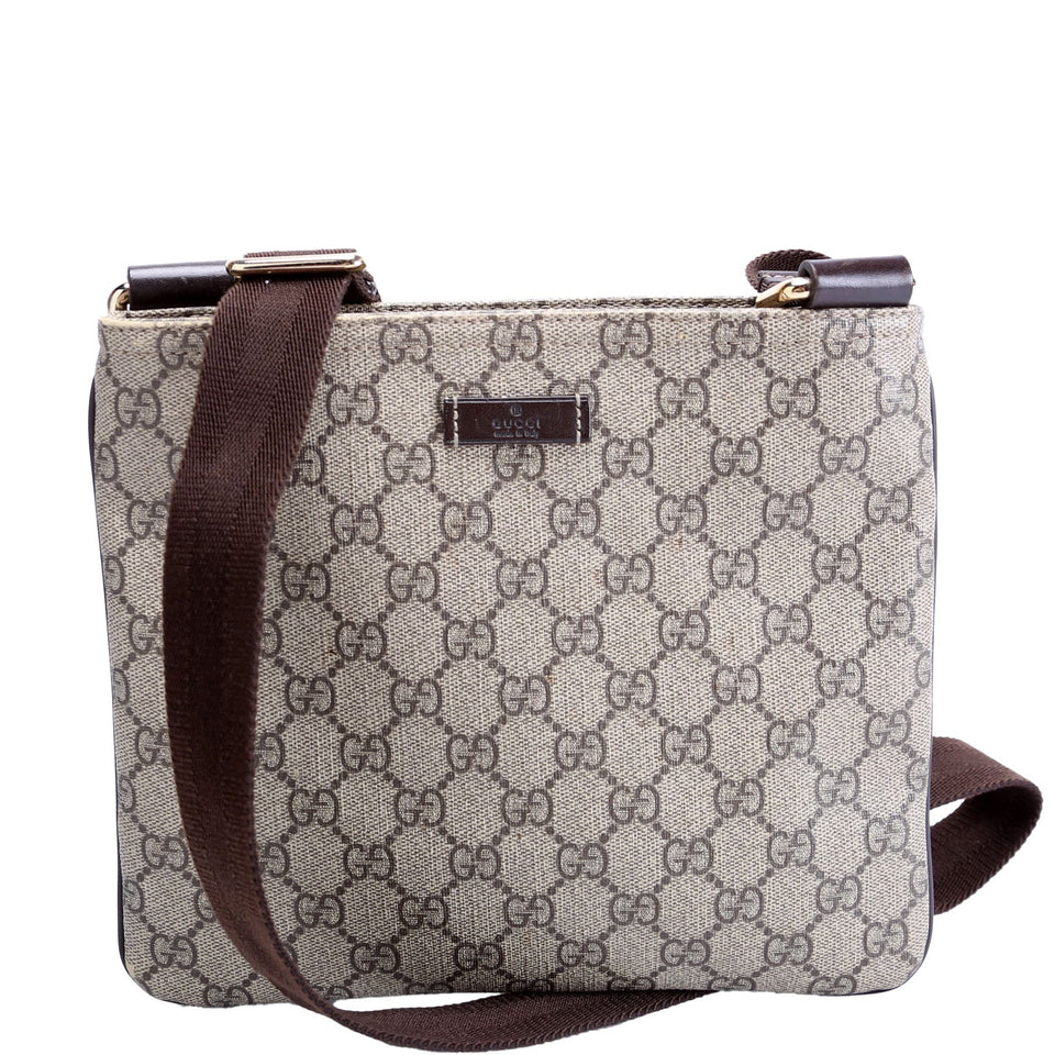 Gucci 201538 GG Super Flat Messenger Bag