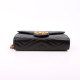 Gucci 474575 Marmont Chain Wallet Black Bag
