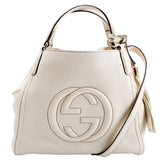 Gucci 336751 Soho Leather Shoulder Off White Bag