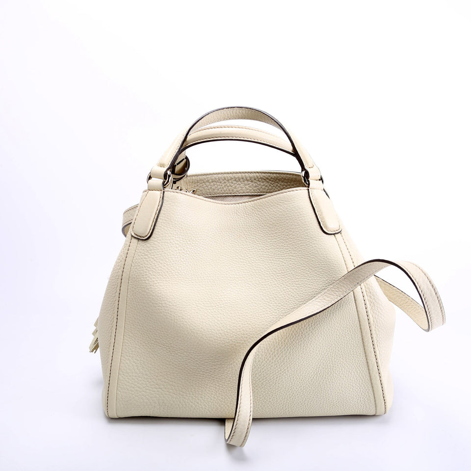 Gucci 336751 Soho Leather Shoulder Off White Bag