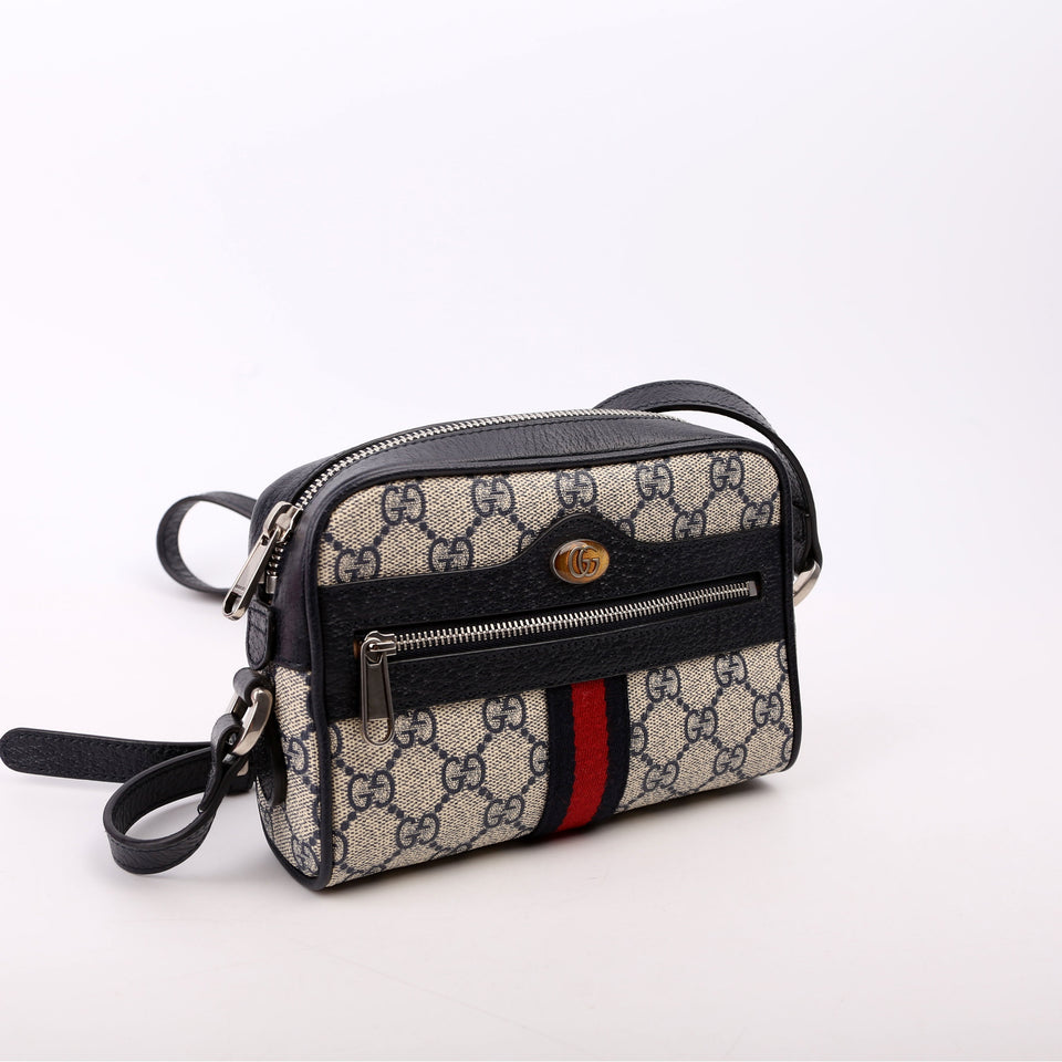 Gucci 517350 GG Supreme Mini Ophidia Navy Bag