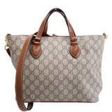 Gucci 473887 GG Supreme Small Tote Brown Bag