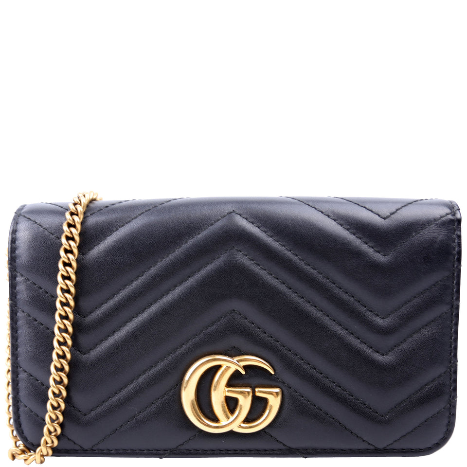 Gucci 488426 GG Marmont Mini Black Bag