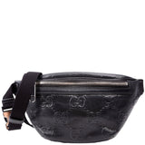 Gucci 658582 GG Embossed Belt Black Bag