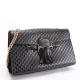 Gucci 449635 Emily Micro Medium Chain Black Bag