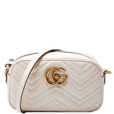 Gucci 447632 Marmont Small Leather Camera White Bag