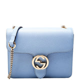Gucci 510304 Interlocking Small Crossbody Light Blue Bag
