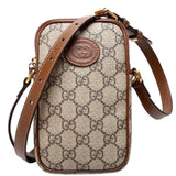 Gucci 700959 GG Supreme Interlocking Phone Pouch Bag