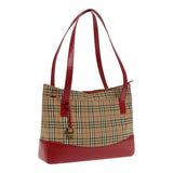 Burberry Nova Check Red Canvas Tote Bag ( )