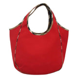 Burberry Nova Check Red Canvas Tote Bag ( )
