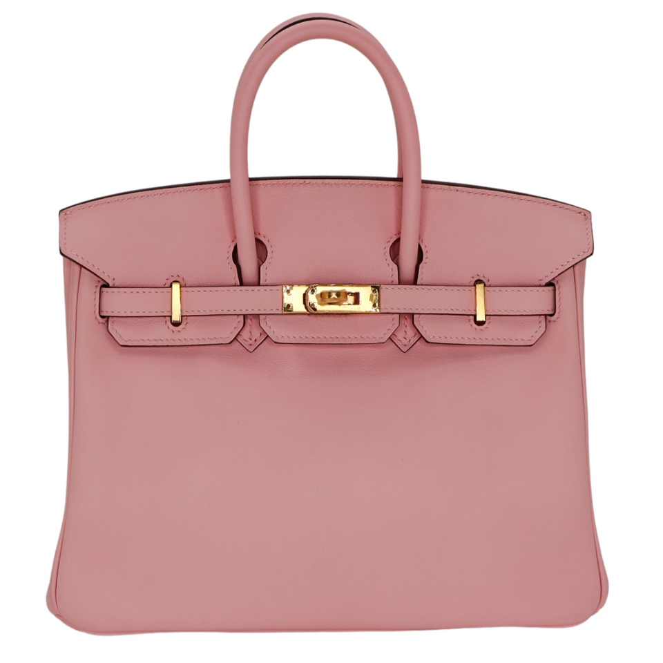 Hermes25cm Birkin Rose Sakura Swift Leather Gold Hardware