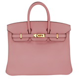Hermes25cm Birkin Rose Sakura Swift Leather Gold Hardware