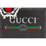 Gucci Night Courrier Large Wrist Pouch GG Supreme Canvas Clutch- Black-Grey
