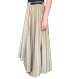 Dior Beige Pleated Cargo Maxi Wrap Skirt - 8